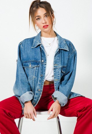 VINTAGE 80S WRANGLER TRUCKER "MID-WASH" DENIM JACKET / 7499