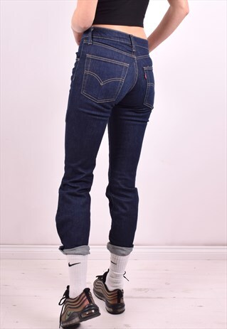 LEVI'S WOMENS VINTAGE JEANS W26 L29 BLUE 90'S