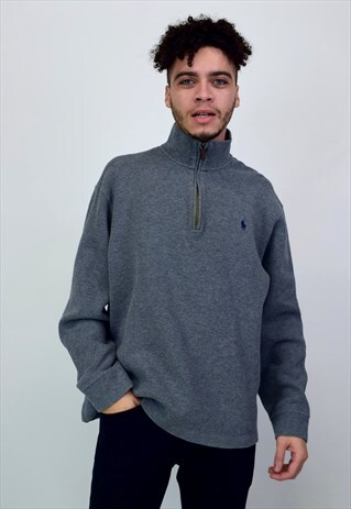 VINTAGE 90'S GREY RALPH LAUREN SWEATSHIRT