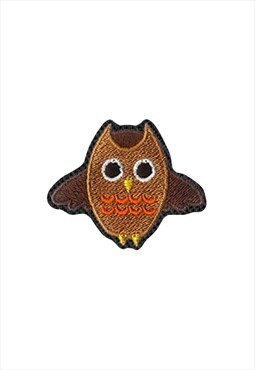 Embroidered Owl Digital iron on patch / sew on patch