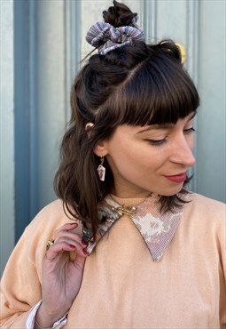 Upcycled Detachable Collar made from Vintage Tapestry