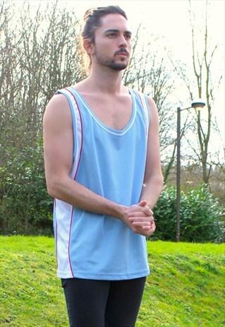 VINTAGE 80S VEST JERSEY - RETRO - LARGE - SPORTS