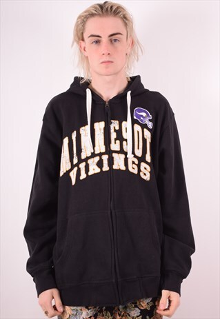 NFL MENS VINTAGE MINNESOTA VIKINGS HOODIE JACKET XL 90S
