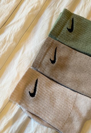 CUSTOM NIKE EARTHY TIE DYE UNISEX CREW SOCKS (TWIN PACK)