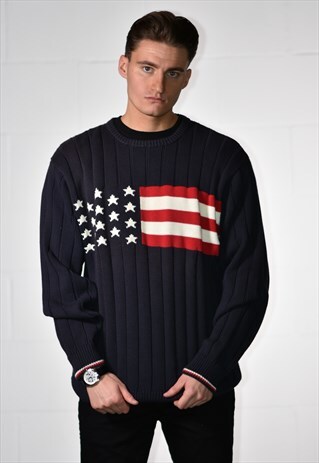 VINTAGE 90'S TOMMY HILFIGER USA JUMPER