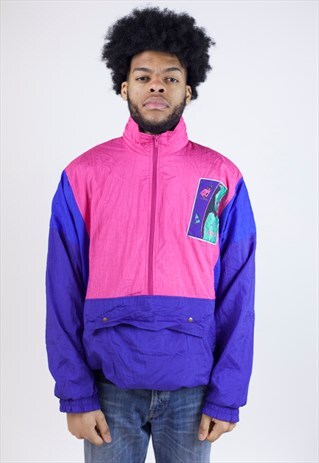 VINTAGE 90'S DESIGNED SHELL SPORTS JACKET