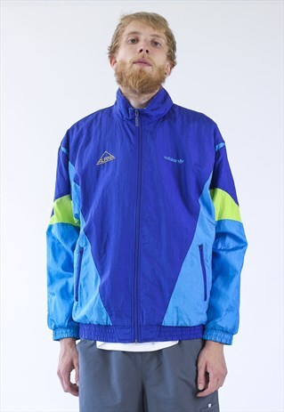 90S VINTAGE MENS ADIDAS WINDBREAKER TRACK SUIT LOGO JACKET