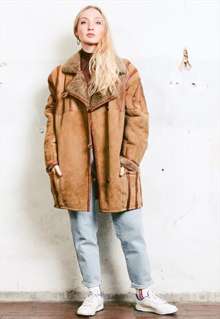 VINTAGE 90S SUEDE SHERPA COAT