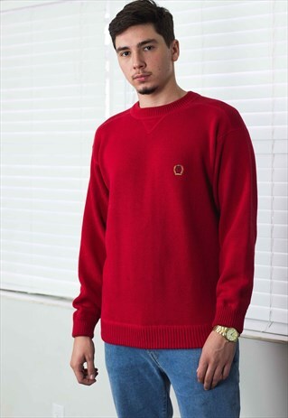 VINTAGE TOMMY HILFIGER JUMPER SWEATER LOGO 90S M 27.4