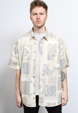 VINTAGE AZTEC PATTERNED SHIRT