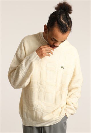VINTAGE LACOSTE EMBROIDERED LOGO KNITTED SWEATSHIRT