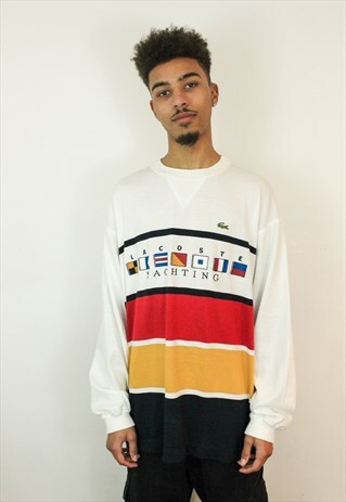 VINTAGE 90'S LACOSTE SWEATSHIRT, LARGE