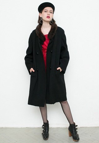 50S BLACK SWING COAT