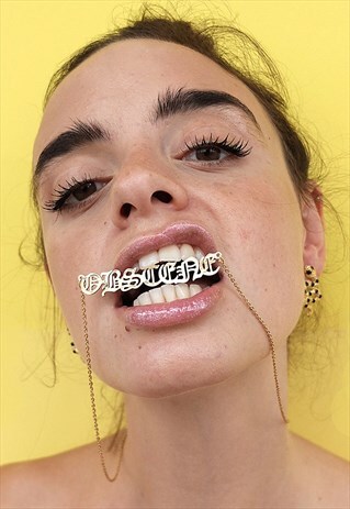 OBSCENE GOLD PLATE NECKLACE
