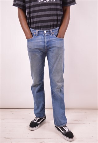 LEVI'S 501 MENS VINTAGE JEANS W31 L30 BLUE 90S