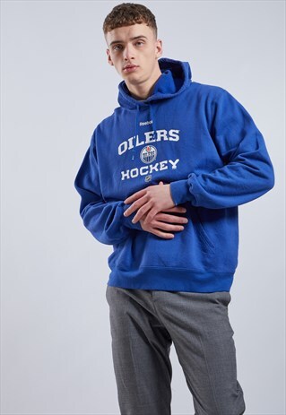 VINTAGE REEBOK OILERS HOCKEY HOODIE