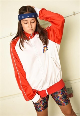 VINTAGE 80S RETRO SPORTS TRACKSUIT JACKET