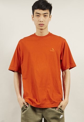 VINTAGE 80'S ADIDAS BURNT ORANGE T-SHIRT