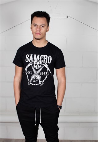 SONS OF ANARCHY SAMCRO EST 1967 CROSS GUNS UNISEX T-SHIRT