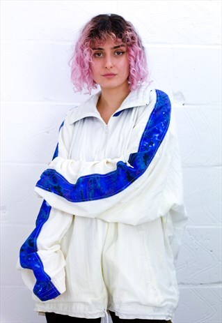 VINTAGE CREAM 90'S SHELL JACKET