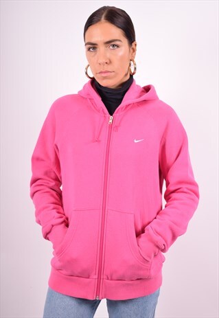 NIKE WOMENS VINTAGE HOODIE JACKET XL PINK 90'S
