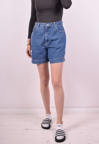 WOMENS VINTAGE DNEIM SHORTS W30 BLUE 90S