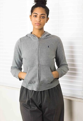 VINTAGE POLO RALPH LAUREN HOODIE SWEATSHIRT LOGO 90S L 15.1