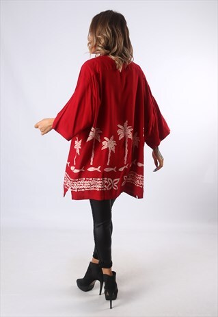 PRINT PATTERNED SHIRT OVERSIZED FITTED UK 20 - 22 (E4X)