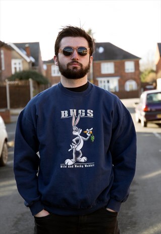VINTAGE WARNER BROTHERS STUDIOS BUGS BUNNY CARTOON SWEATER