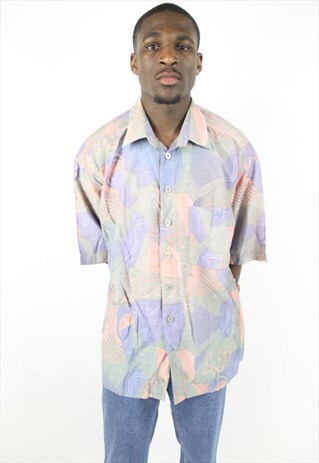 VINTAGE 90'S ABSTRACT PATTERNED SHIRT