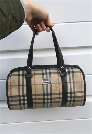 WOMENS VINTAGE BURBERRY HANDBAG NOVA CHECK BAG PURSE