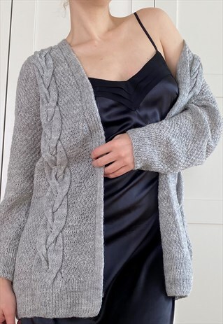 HANDMADE BESPOKE RELAXED WOOL CARDIGAN