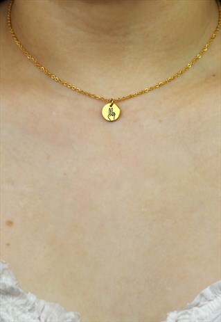 PEACE SIGN BEST FRIEND NECKLACE GOLD PLATED