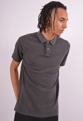 VINTAGE POLO RALPH LAUREN POLO SHIRT GREY