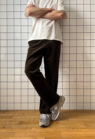 Vintage LACOSTE Corduroy Pants 90s Brown