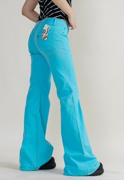 Vintage 90s/Y2k Rave Fit&Flare Blue Women Jeans M