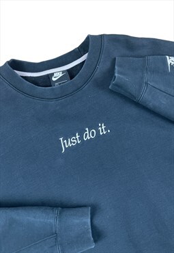 Nike Vintage Y2K Black sweatshirt Embroidered spell out  