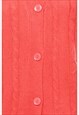 VINTAGE RED CABLE KNIT SWEATER VEST - L