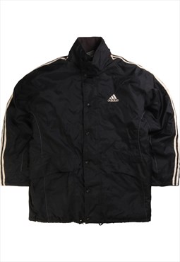 Vintage 90's Adidas Puffer Jacket Heavyweight Button Up