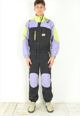 Vintage Men M Snowsuit Jumpsuit Ski Suit Overall Winter Snow