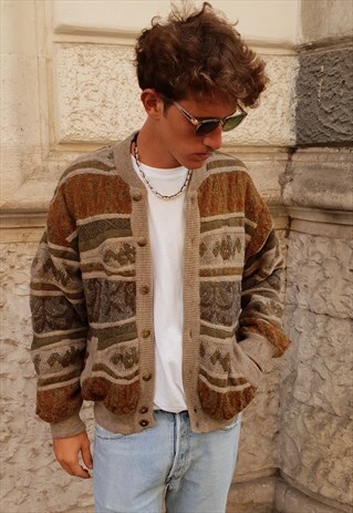 VINTAGE WOOL PULLOVER JACKET 90'S 8-21