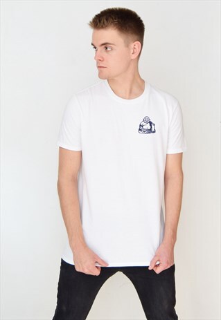 WHITE BUDDHA (NAVY) T-SHIRT