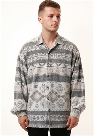 90S VINTAGE OLDSCHOOL EAGLE FORCE PATTERN SHIRT 15877