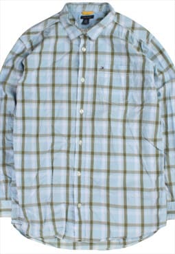 Tommy Hilfiger  Check Long Sleeve Button Up Shirt XLarge Blu