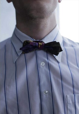 VINTAGE 80'S MULTI COLOUR PATTERNED BOW TIE