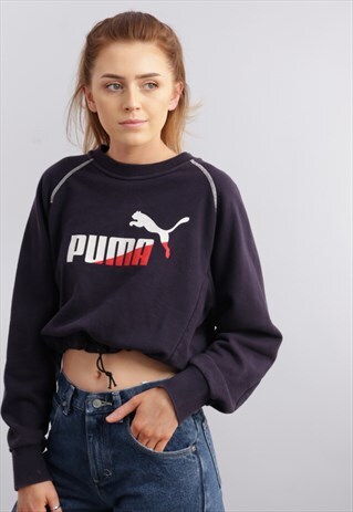 VINTAGE REWORKED CROPPED SWEATSHIRT Z1010