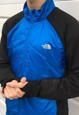 MENS BLACK BLUE THE NORTH FACE COAT JACKET FLIGHT SERIES