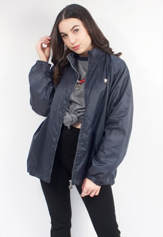 90'S RETRO GREY RAVE WATERPROOF TRACK JACKET
