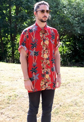 VINTAGE 80S HAWAIIAN MAURITIUS SHIRT - XXL