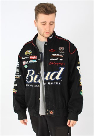 NASCAR 90S VINTAGE LOGO SPONSORSHIP SPORTS RACING JACKET